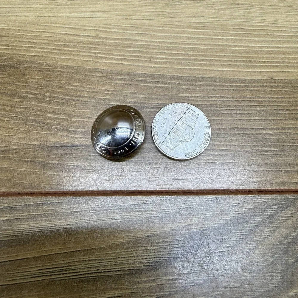 Coach Y2K 2000's Button Nickel Silver Tone Replacement 1 Button Round Snap Head